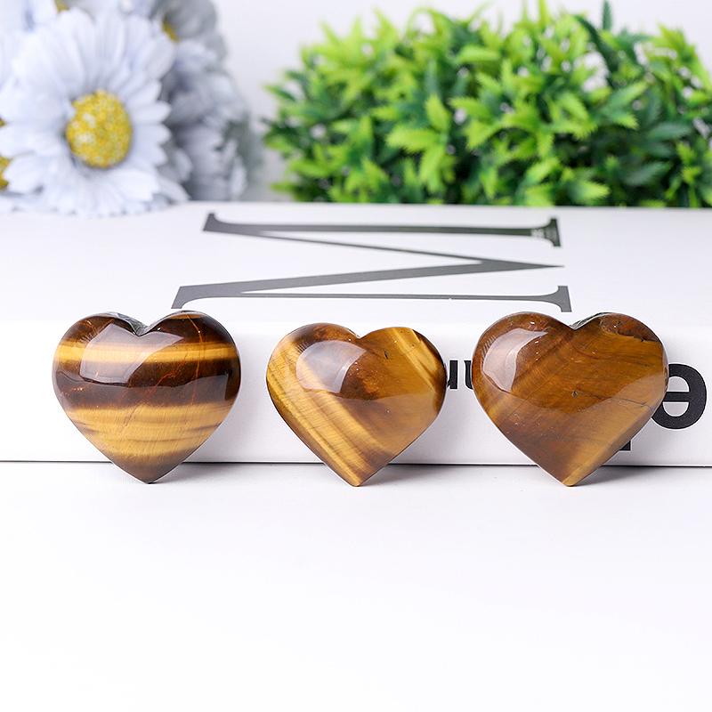 2" Tiger's Eye Heart Crystal Carvings Crystal wholesale suppliers