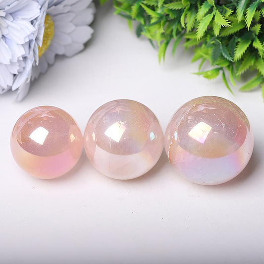 0.25kg Aura Rose Quartz Crystal Sphere Crystal wholesale suppliers