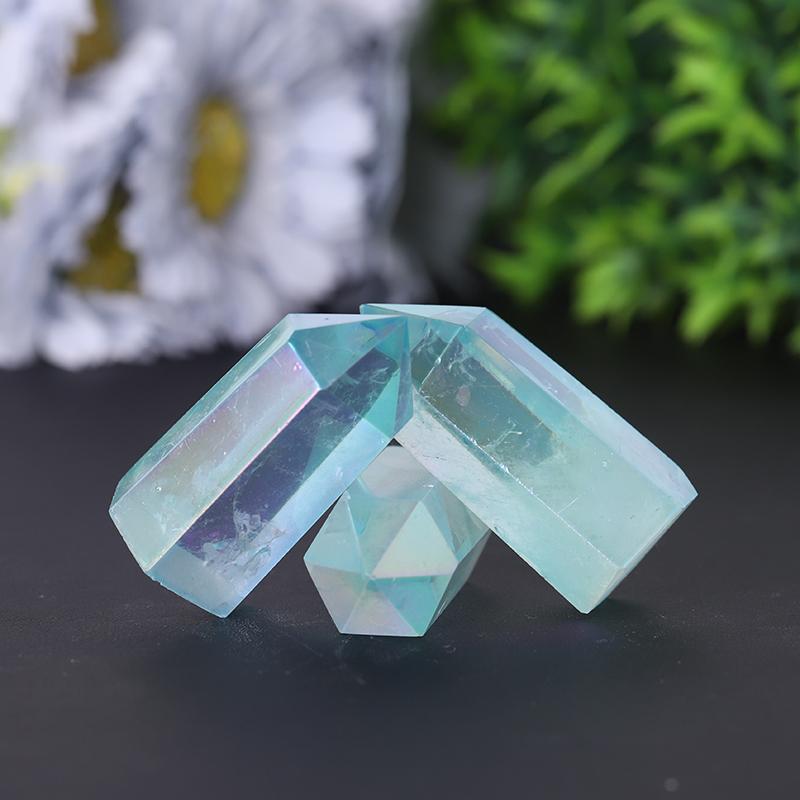 Wholesale Natural Blue Angel Aura Clear Quartz Crystal Points Healing Crystals Crystal wholesale suppliers