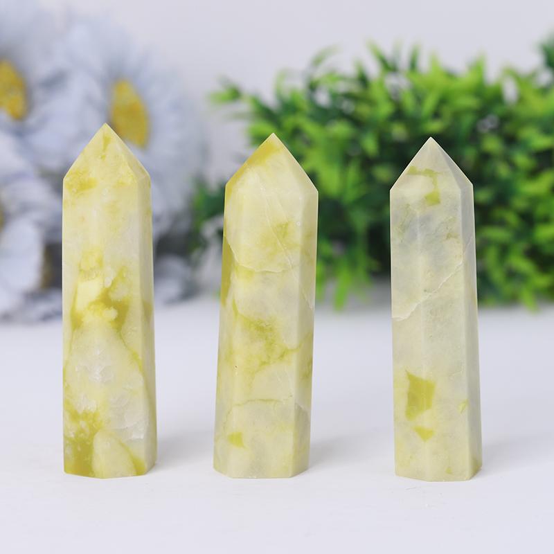 Wholesale Natural Serpentine Jade Points Healing Crystal Tower Crystal wholesale suppliers