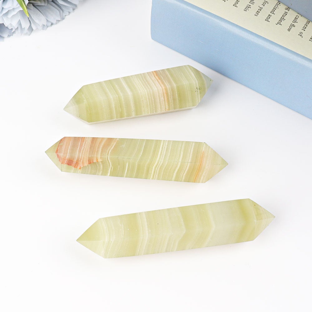 3.0-4.0" Set of 3 Afghan Jade Double Terminated Crystal Point Crystal wholesale suppliers