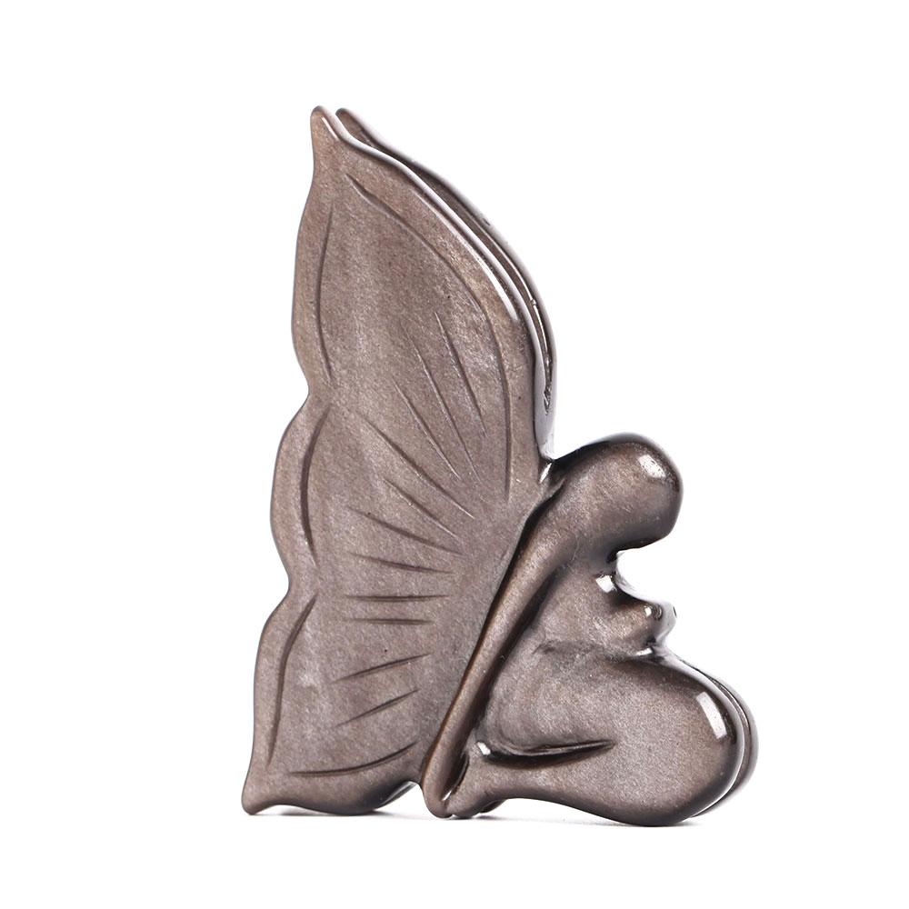 Silver Obsidian Butterfly Carvings Decor Crystal wholesale suppliers