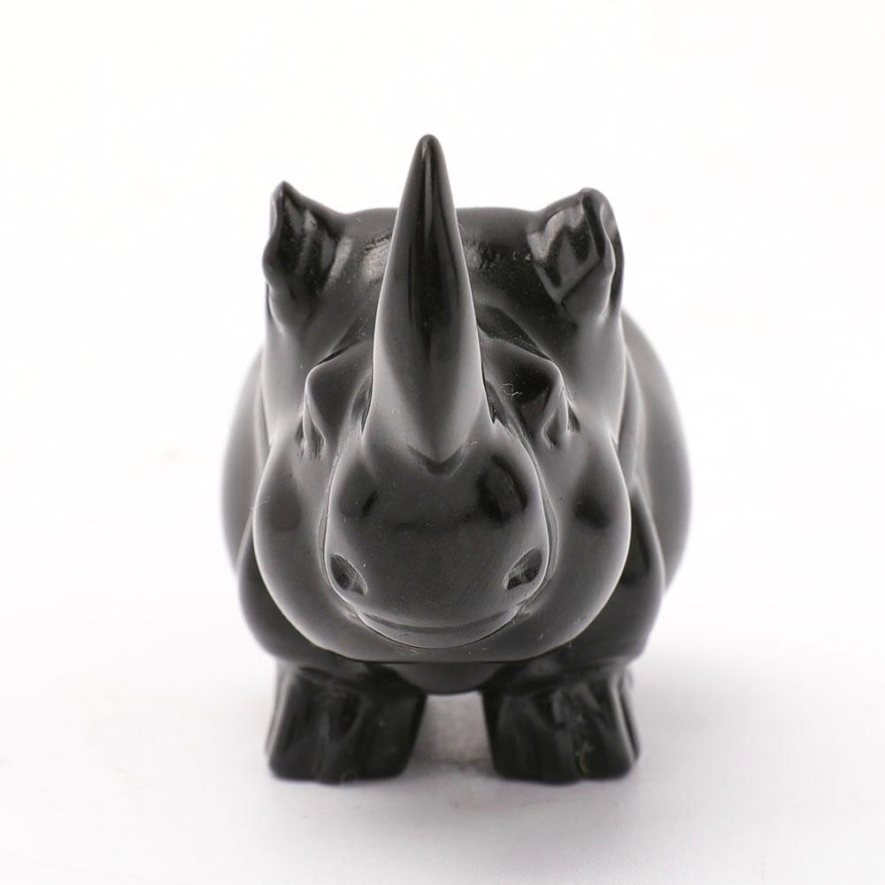 Black Obsidian Rhino Carvings