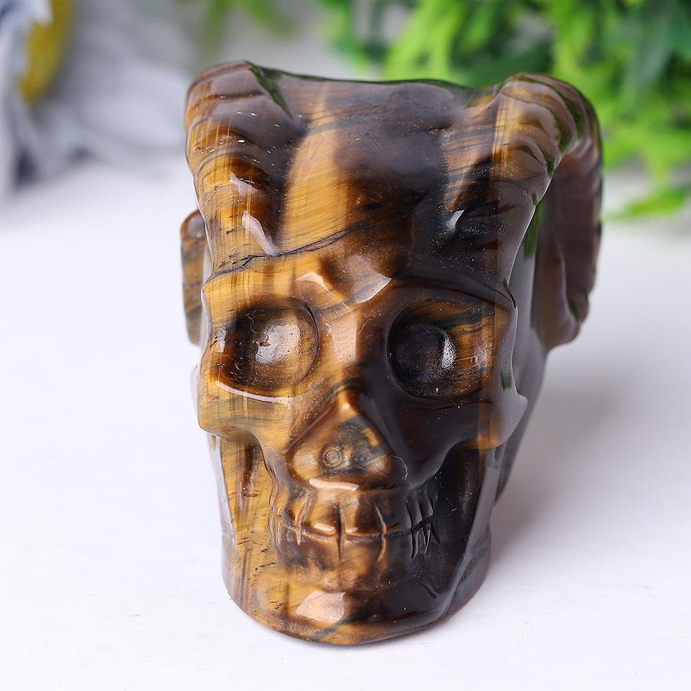 Tiger Eye Crystal Skull Carvings Crystal wholesale suppliers