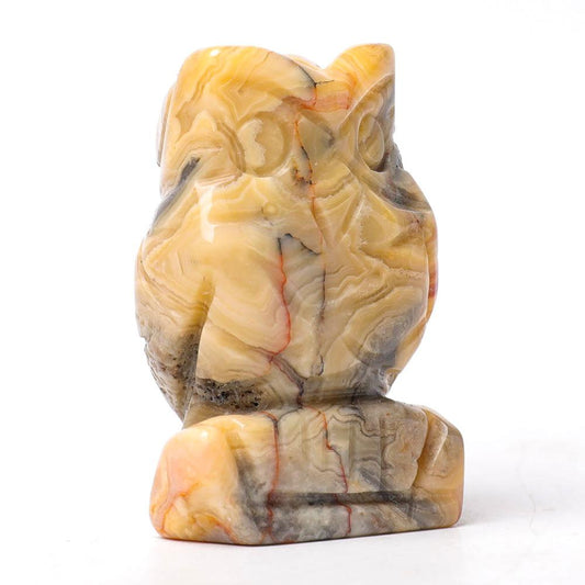 2.0" Crazy Agate Owl Figurine Crystal Carvings Crystal wholesale suppliers