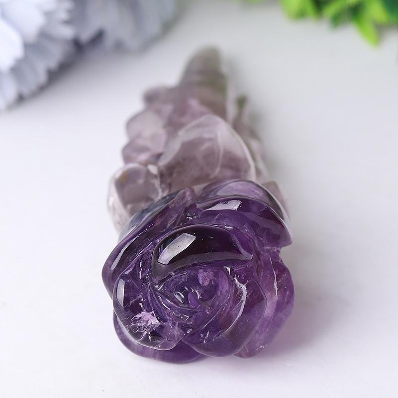 7.5" Amethyst Rose Crystal Carvings Crystal wholesale suppliers