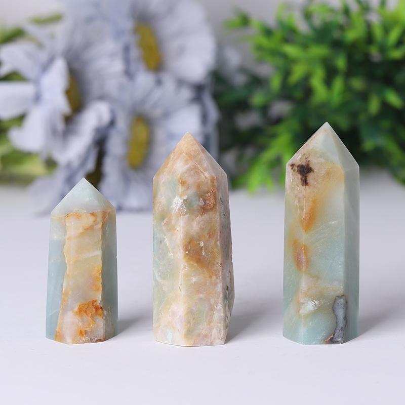 Natural Caribbean Calcite Points Meditation Sky Blue Crystal Point Healing Crystal Towers Crystal wholesale suppliers