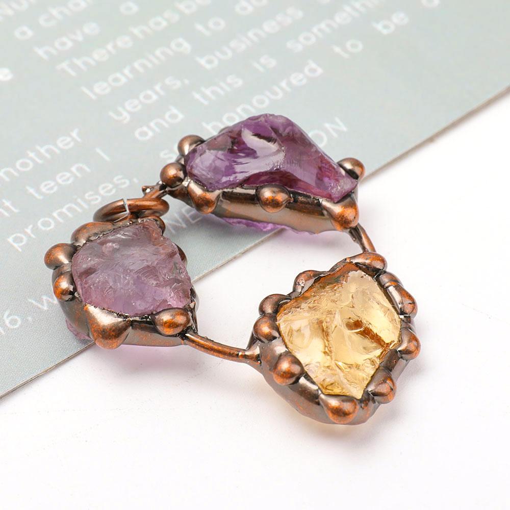 Raw Amethyst Citrine Stone Pendant Crystal wholesale suppliers