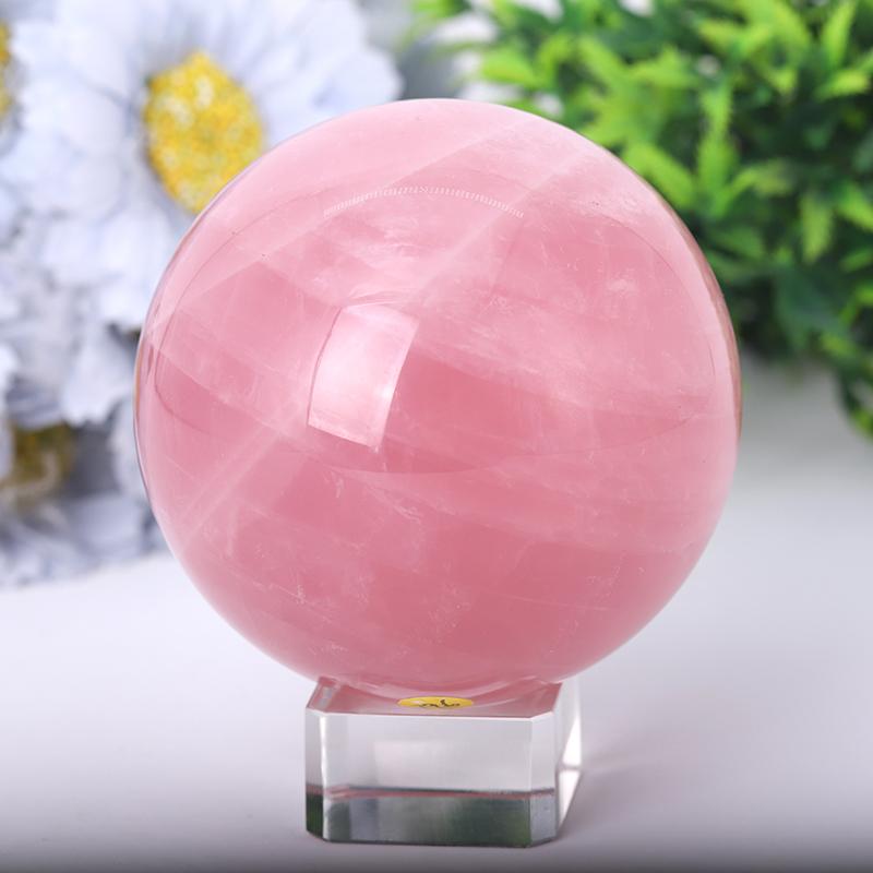 2.0"-4.5" Rose Quartz Sphere Crystal wholesale suppliers