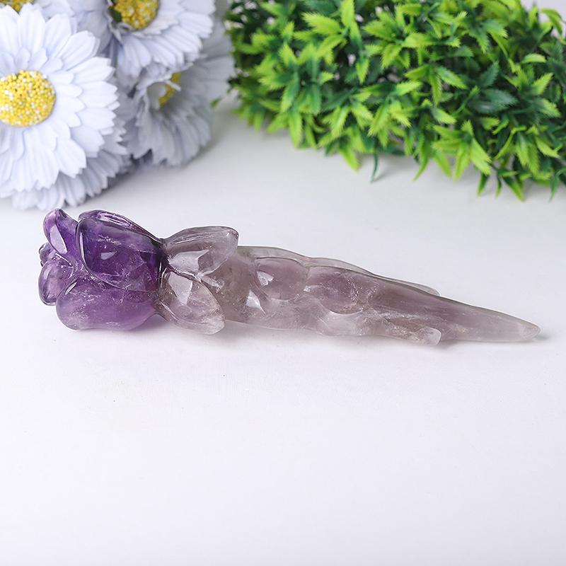 7.5" Amethyst Rose Crystal Carvings Crystal wholesale suppliers