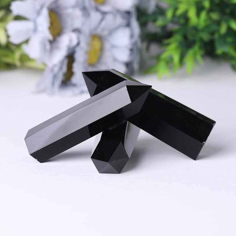 Wholesale Black Obsidian Point Polished Healing Tower Crystal wholesale suppliers