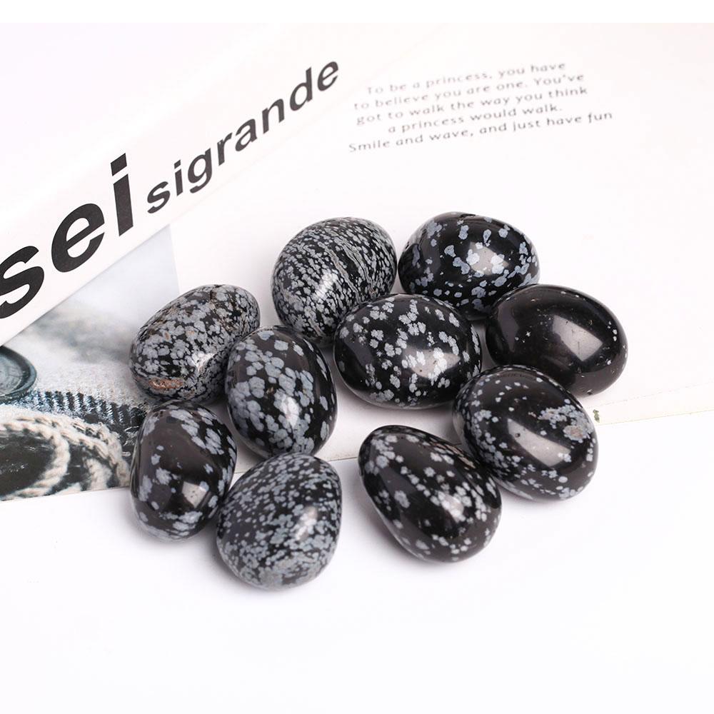 0.1kg Snowflake Obsidian Crystal Tumbles Crystal wholesale suppliers