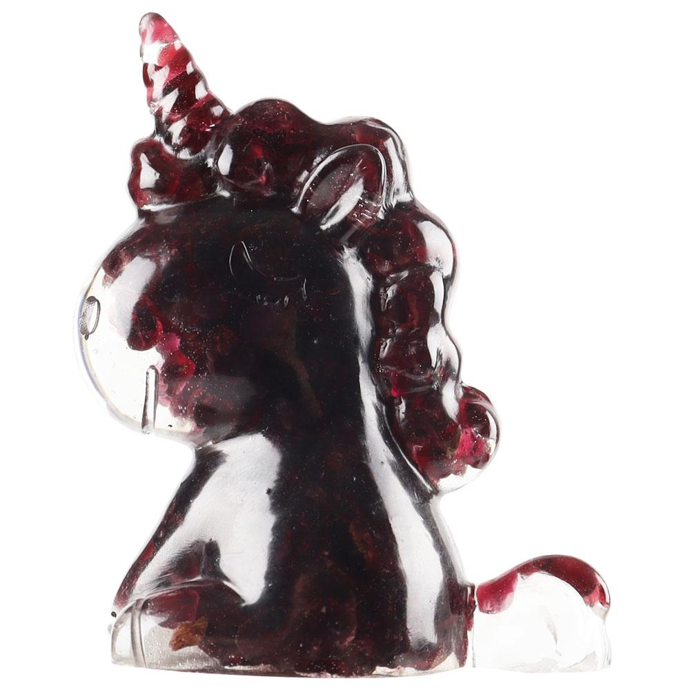 Garnet Crystal Chips Resin Unicorn