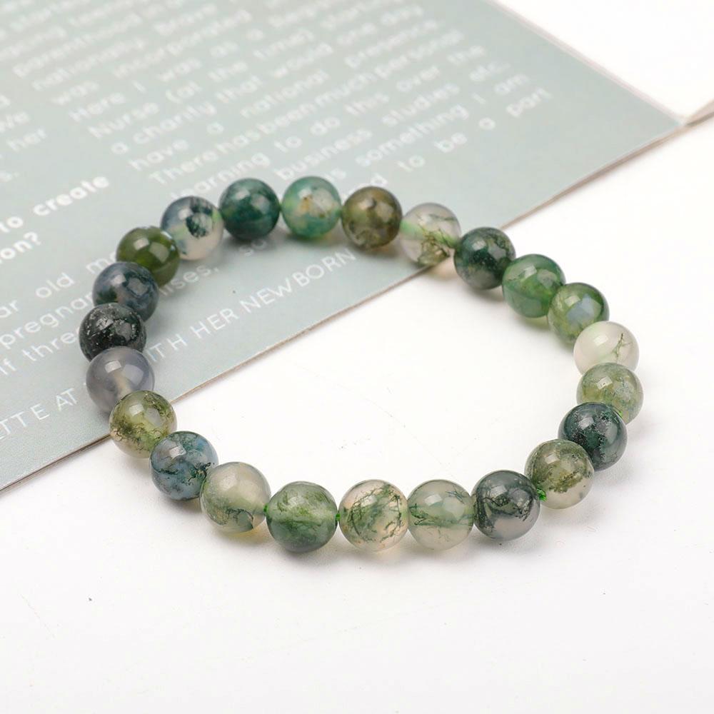 8mm Moss Agate Bracelet Crystal wholesale suppliers