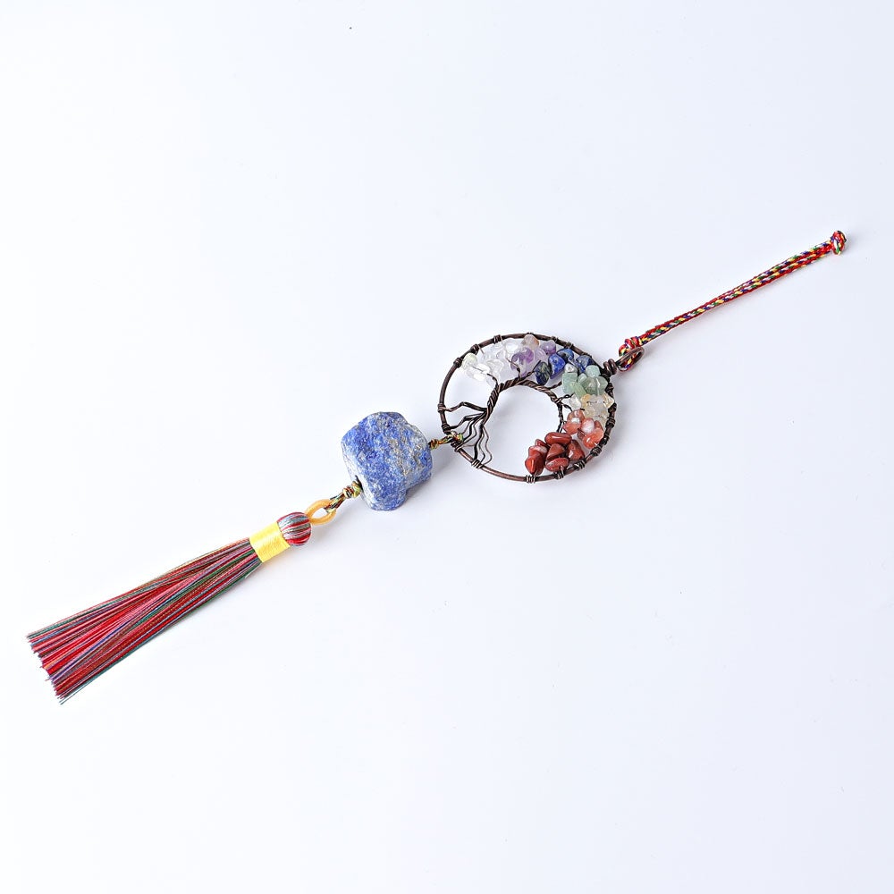 Chakra Life Tree Hanging Ornament with Tassel Crystal wholesale suppliers