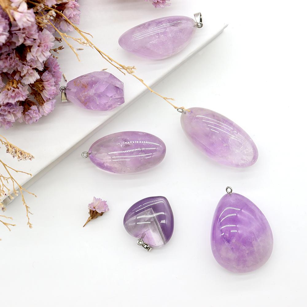 Gemstone Healing Crystal Amethyst Pendant 1pc Crystal wholesale suppliers