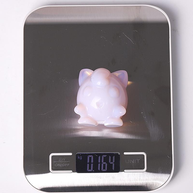 2" Pink Opalite Jigglypuff Carving Figurine Healing Decoration