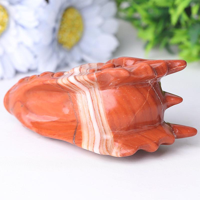 3" Red Jasper Dragon Head Crystal Carvings Crystal wholesale suppliers