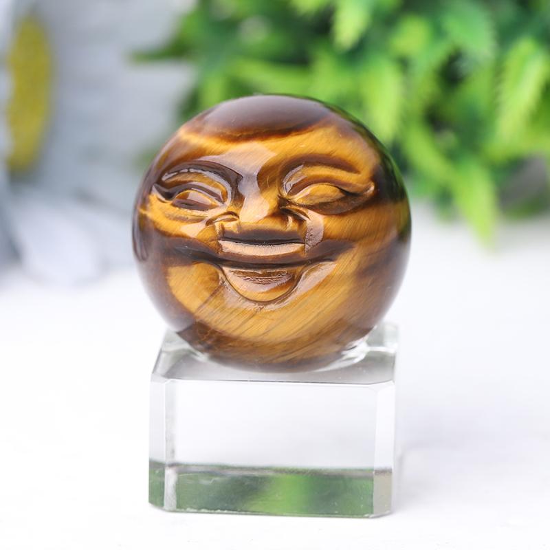 1.35" Smile Face Crystal Carvings Crystal wholesale suppliers