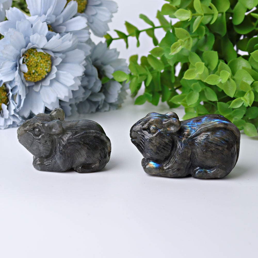 2.3" Labradorite Mouse Crystal Carvings Crystal wholesale suppliers