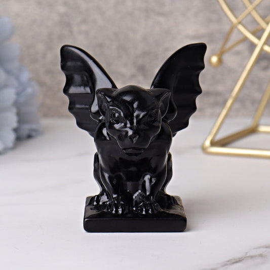 3" Black Obsidian Gargoyle Crystal Carvings Crystal wholesale suppliers