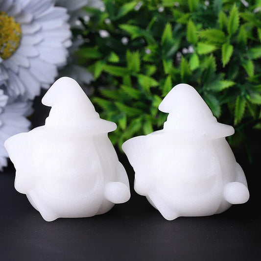 2.2" White Jade Pumpkin Ghost Crystal Carvings for Halloween Crystal wholesale suppliers