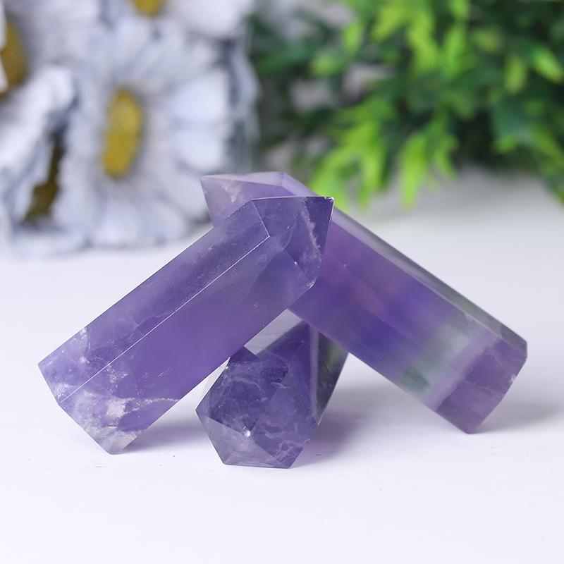 Wholesale Natural Healing Stone Purple Fluorite Points Crystal wholesale suppliers