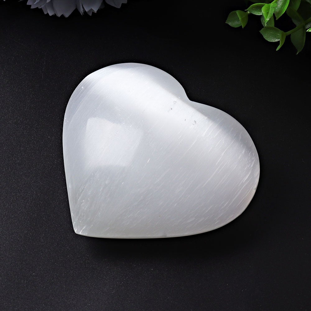 1.7"-2.8" Selenite Heart Crystal Carvings Crystal wholesale suppliers