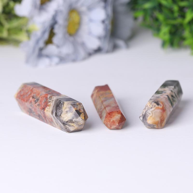 Natural Crystal Healing Wand Gemstone Point Crazy Agate Point Crystal wholesale suppliers