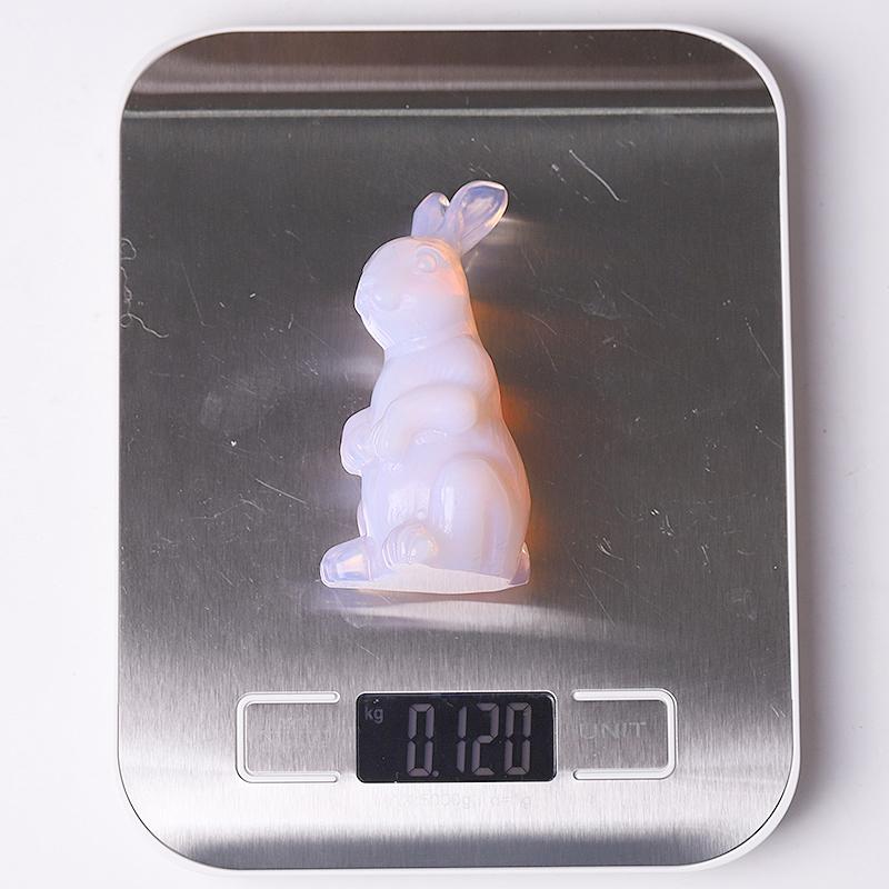 3.3" Pink Opalite Rabbit Crystal Carvings Crystal wholesale suppliers