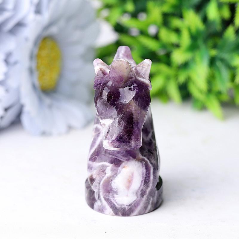 2.3" Dream Amethyst Unicorn Crystal Carvings Crystal wholesale suppliers