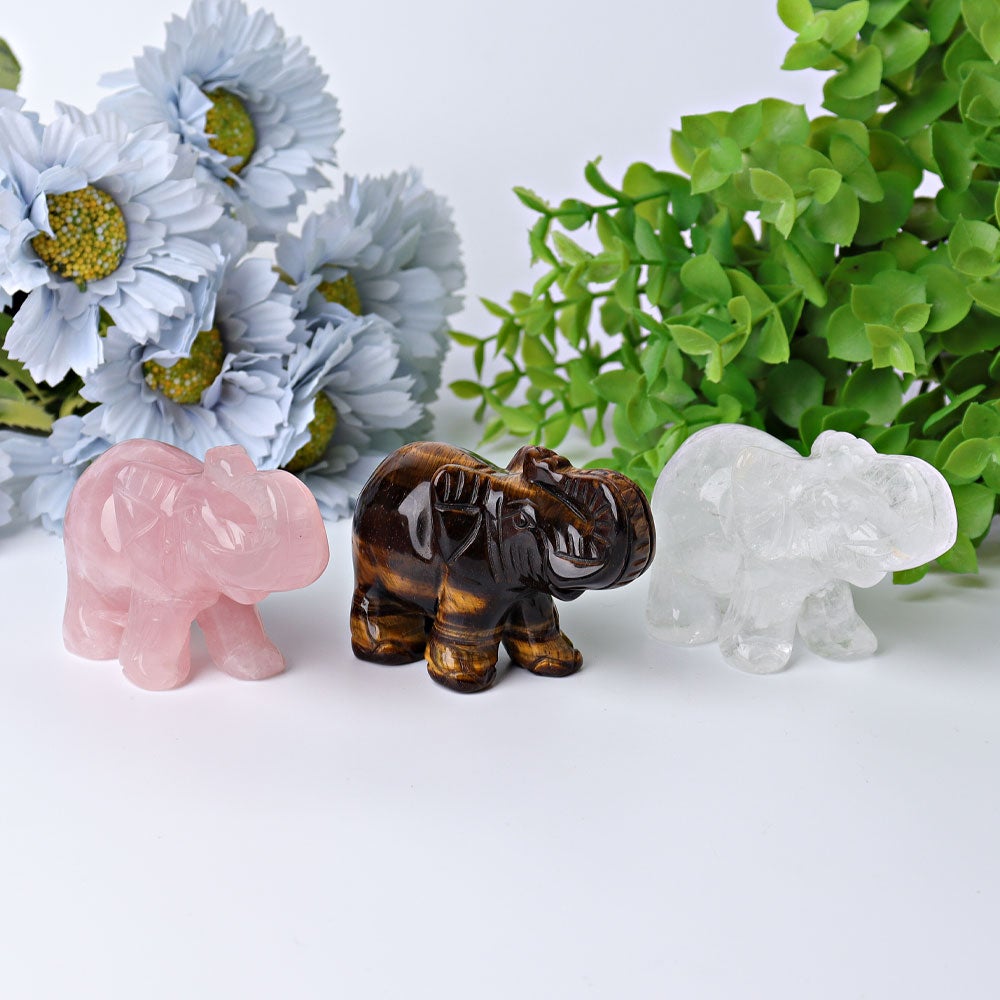 3" Elephant Crystal Carvings Crystal wholesale suppliers