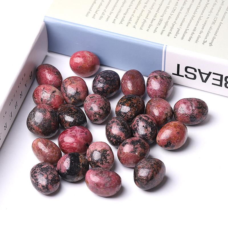 0.1kg 25mm-35mm Rhodonite Tumbles Crystal wholesale suppliers