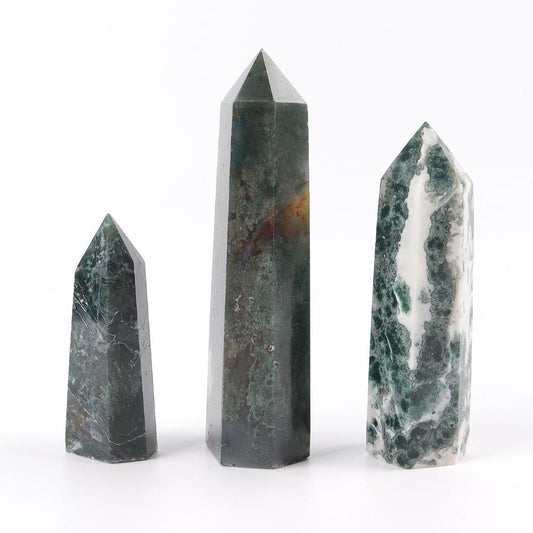 Set of 3 Moss Agate Towers Crystal wholesale suppliers