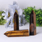 Wholesale Natural Quartz Crystal Point Reiki Gemstone Wands Crystal Tower Yellow Tiger Eye Points For Decoration Crystal wholesale suppliers