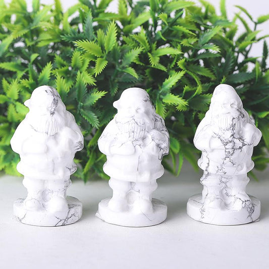 2" Howlite Santa Claus Crystal Carvings for Christmas Crystal wholesale suppliers