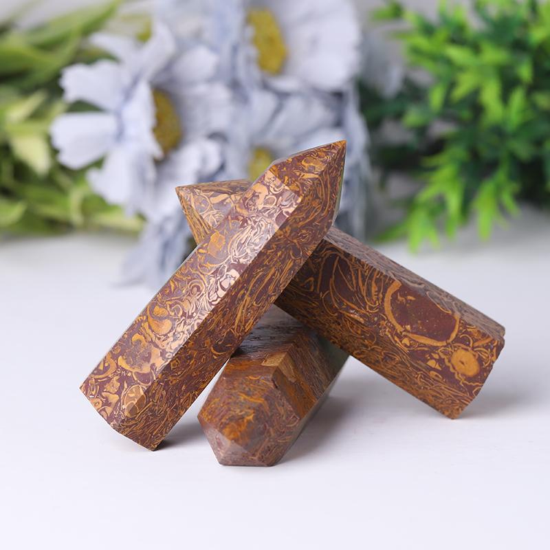 Calligraphy Jasper Points for Sale Healing Tower for Collection Crystal wholesale suppliers