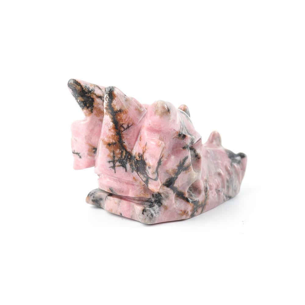 Rhodonite Dragon Head Carvings