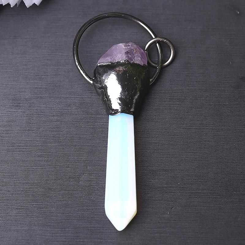 2.5" Opalite with Amethsyt Pendant for Jewelry DIY Crystal wholesale suppliers