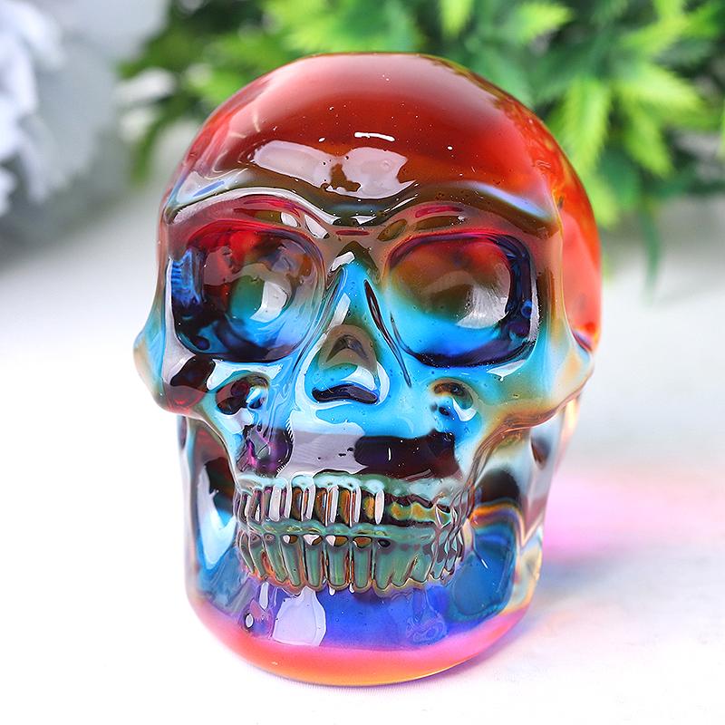 3" Aura Glass Skull Crystal Carvings Crystal wholesale suppliers