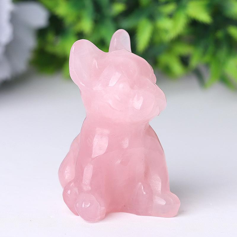 Rose Quartz Dog Crystal Carvings Crystal wholesale suppliers