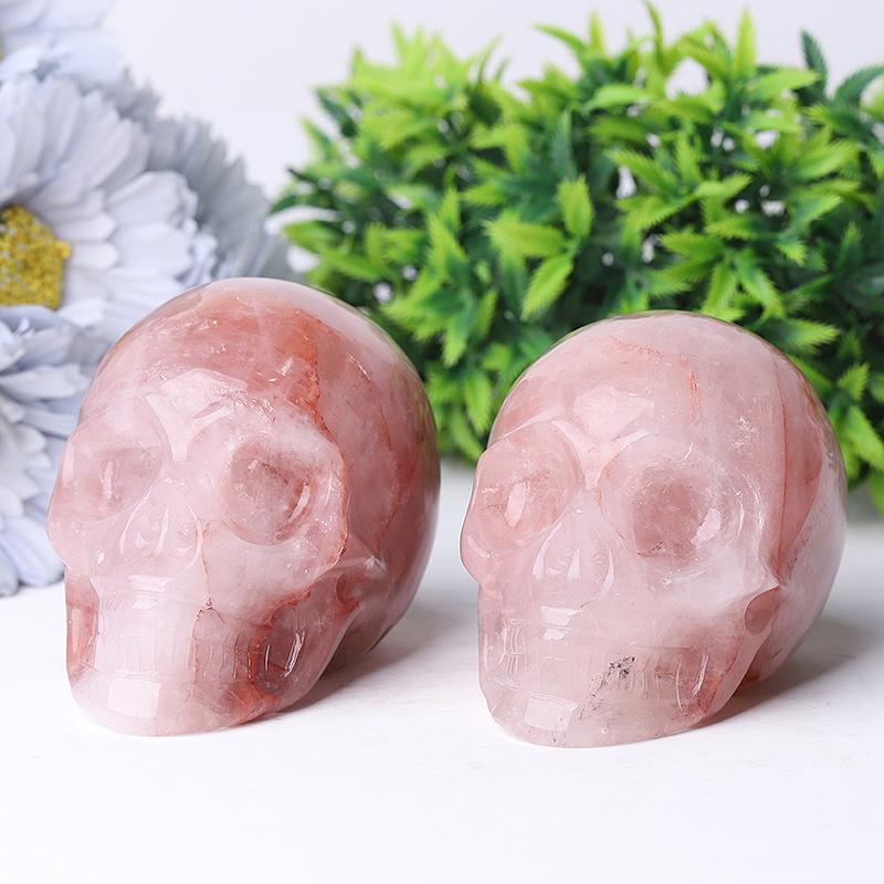 3.5" Fire Quartz Skull Crystal Carvings Crystal wholesale suppliers