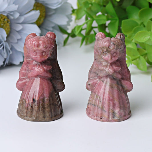 2.3" Rhodonite Princess Serenity Crystal Carvings Crystal wholesale suppliers