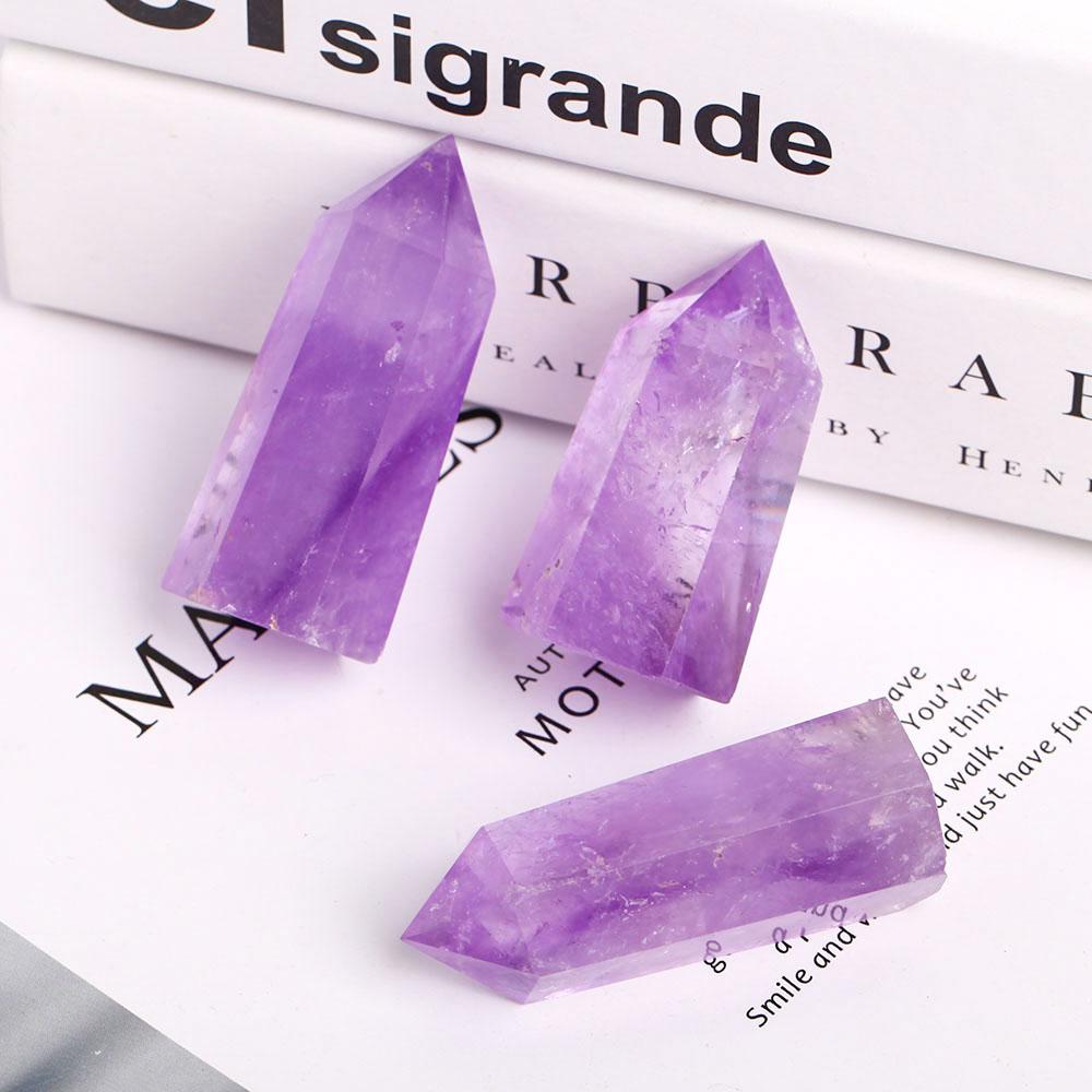 Set of 3 Amethyst Crystal Points Crystal wholesale suppliers