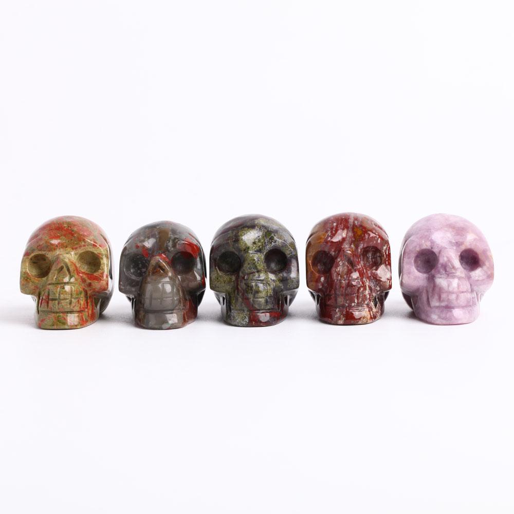 2" African Blood Stone Crystal Skull Carvings Crystal wholesale suppliers