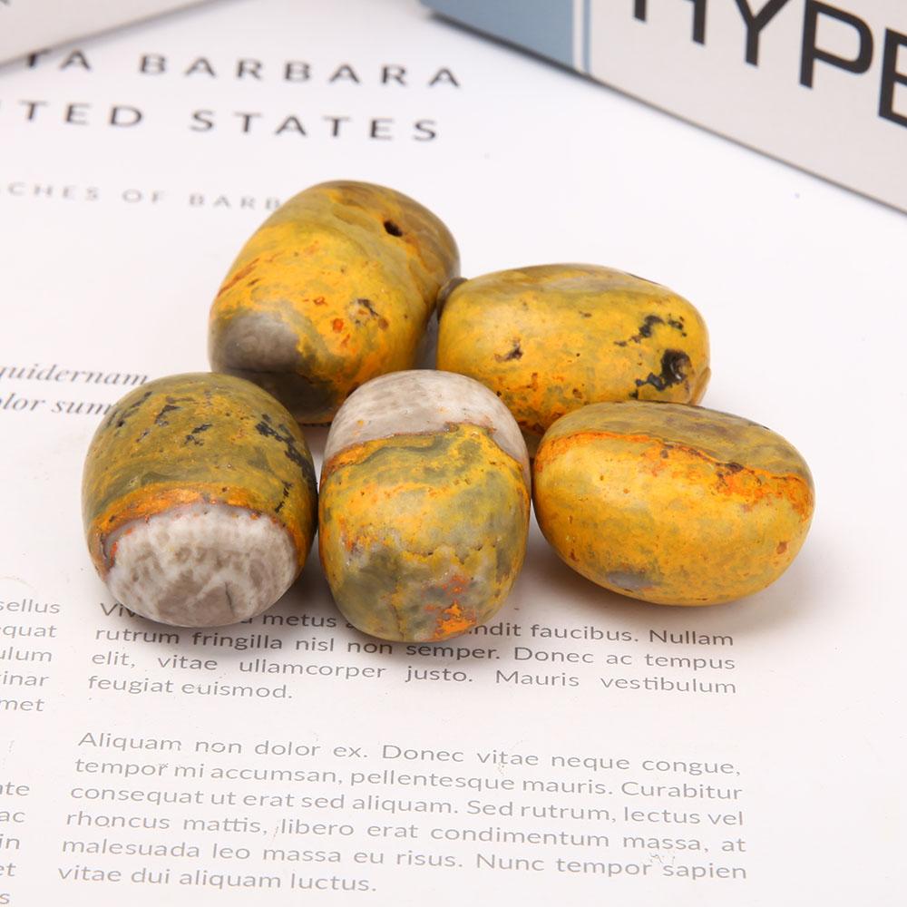 Bumblebee Jasper Tumbled Stone Set of 5 Palm stones Crystal wholesale suppliers