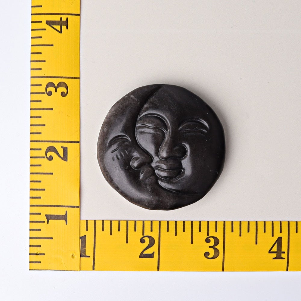 1.8" Silver Obsidian Sun Moon Crystal Carving Crystal wholesale suppliers