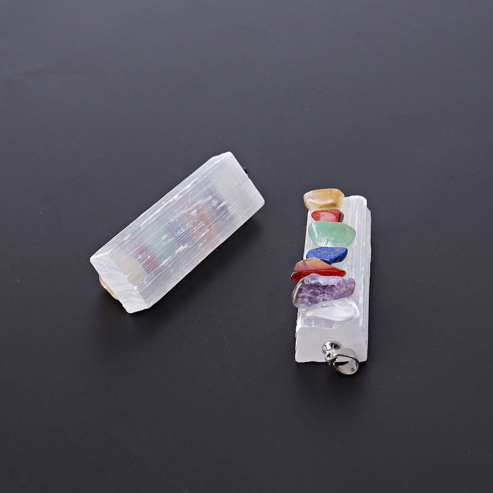 2" Selenite Stick with Chakra Decoration Pendant Crystal wholesale suppliers