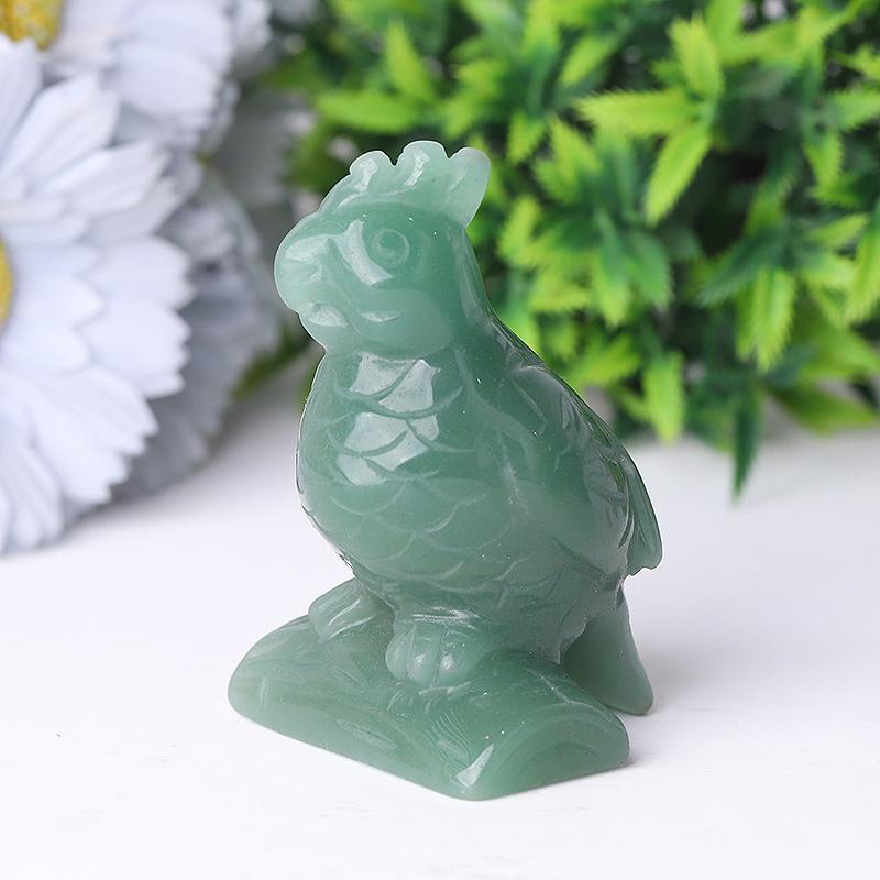 3" Green Aventurine Parot Crystal Carvings Crystal wholesale suppliers