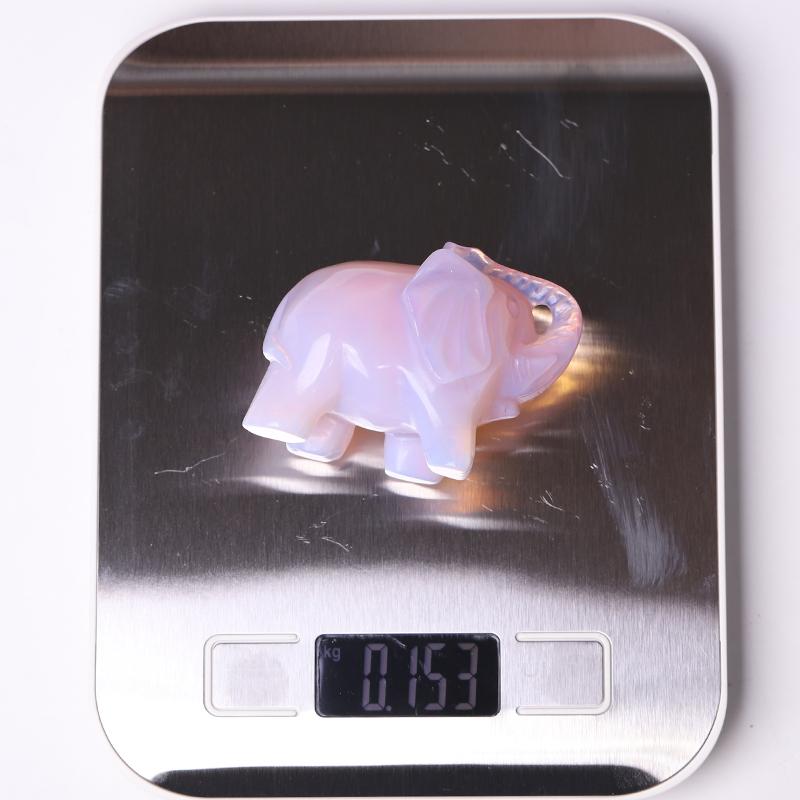 3" Pink Opalite Elephant Crystal Carvings Crystal wholesale suppliers